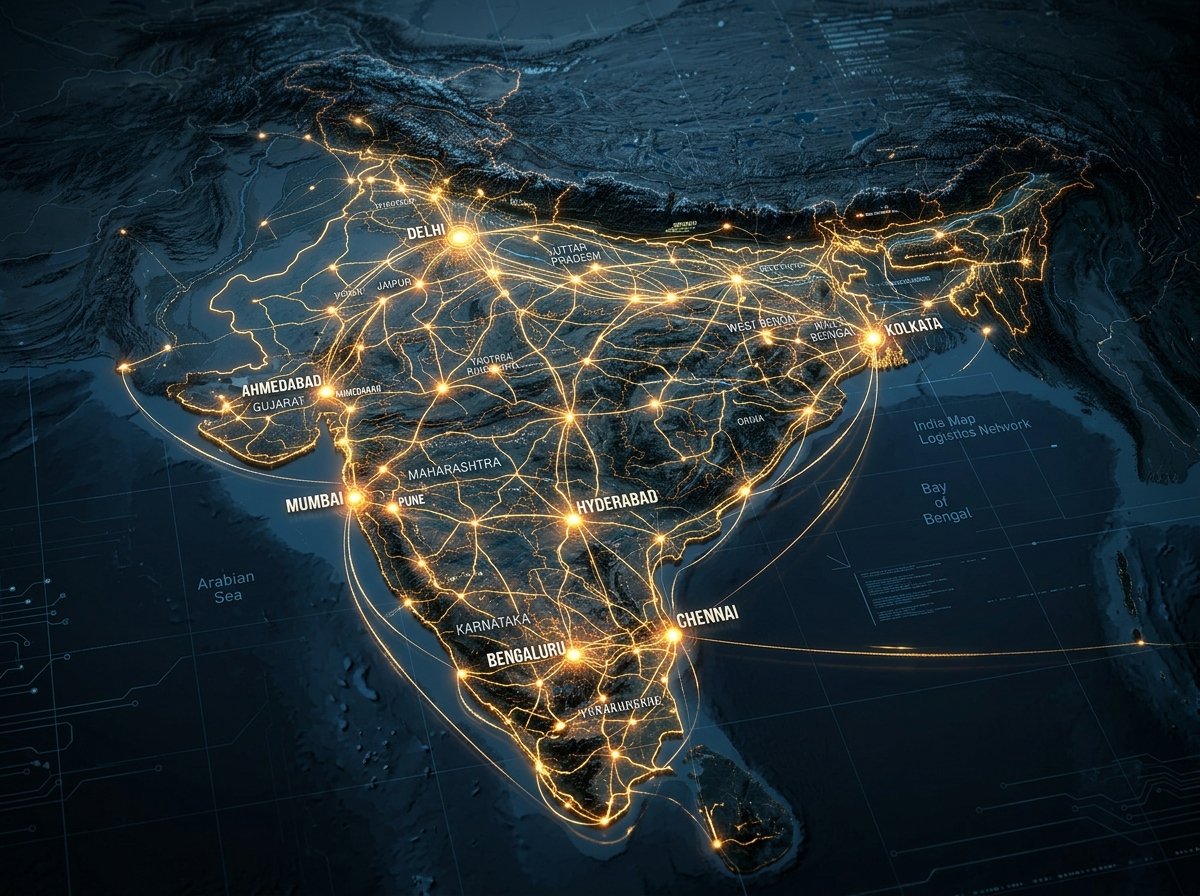 All India Network Logistics Map